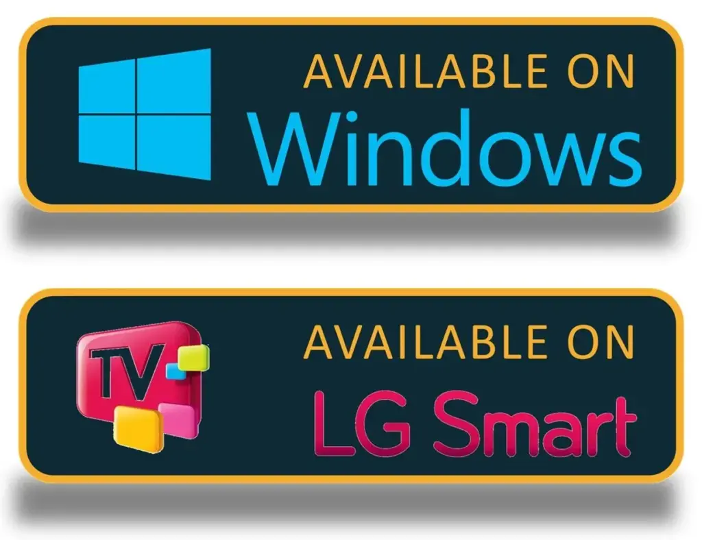 XCodes IPTV app interface on LG smart TV and windows